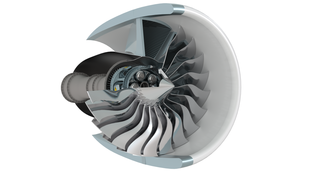 ADT hybrid-electric aviation drivetrain cutaway